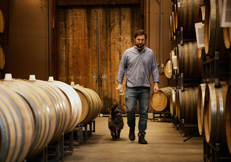 Saintsbury Winemaker in the Cellar